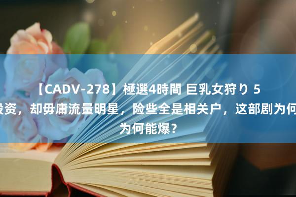 【CADV-278】極選4時間 巨乳女狩り 5 十亿投资，却毋庸流量明星，险些全是相关户，这部剧为何能爆？