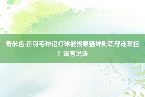 奇米色 在羽毛球馆打球被投喂猫绊倒职守谁来担？法官说法