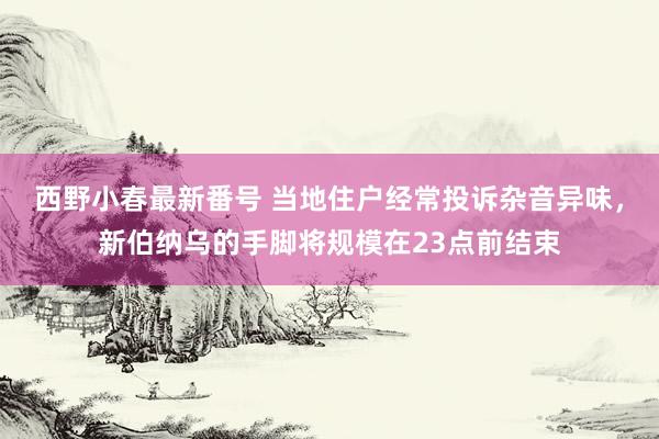 西野小春最新番号 当地住户经常投诉杂音异味，新伯纳乌的手脚将规模在23点前结束