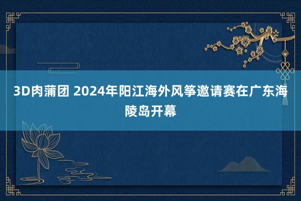 3D肉蒲团 2024年阳江海外风筝邀请赛在广东海陵岛开幕