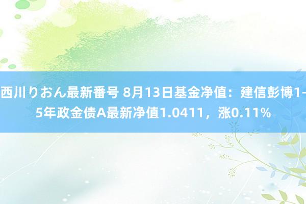 西川りおん最新番号 8月13日基金净值：建信彭博1-5年政金债A最新净值1.0411，涨0.11%