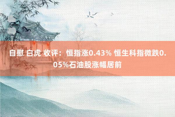 自慰 白虎 收评：恒指涨0.43% 恒生科指微跌0.05%石油股涨幅居前